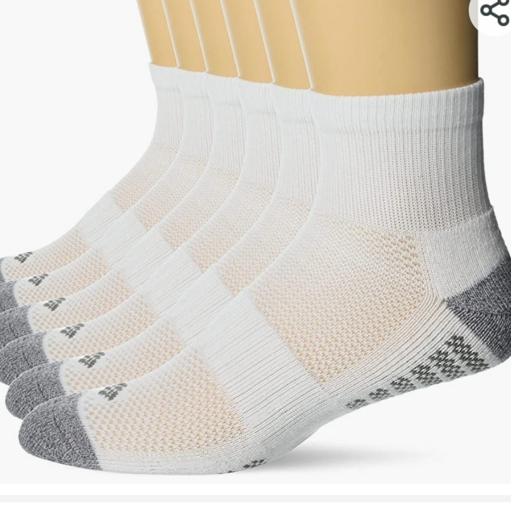 Ew)Columbia men's cushioned quarter arch 6 pairs socks